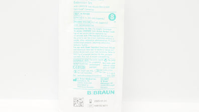 Braun 470100 Caresite Smallbore Extension Set 8inch x 0.5ml Approx.